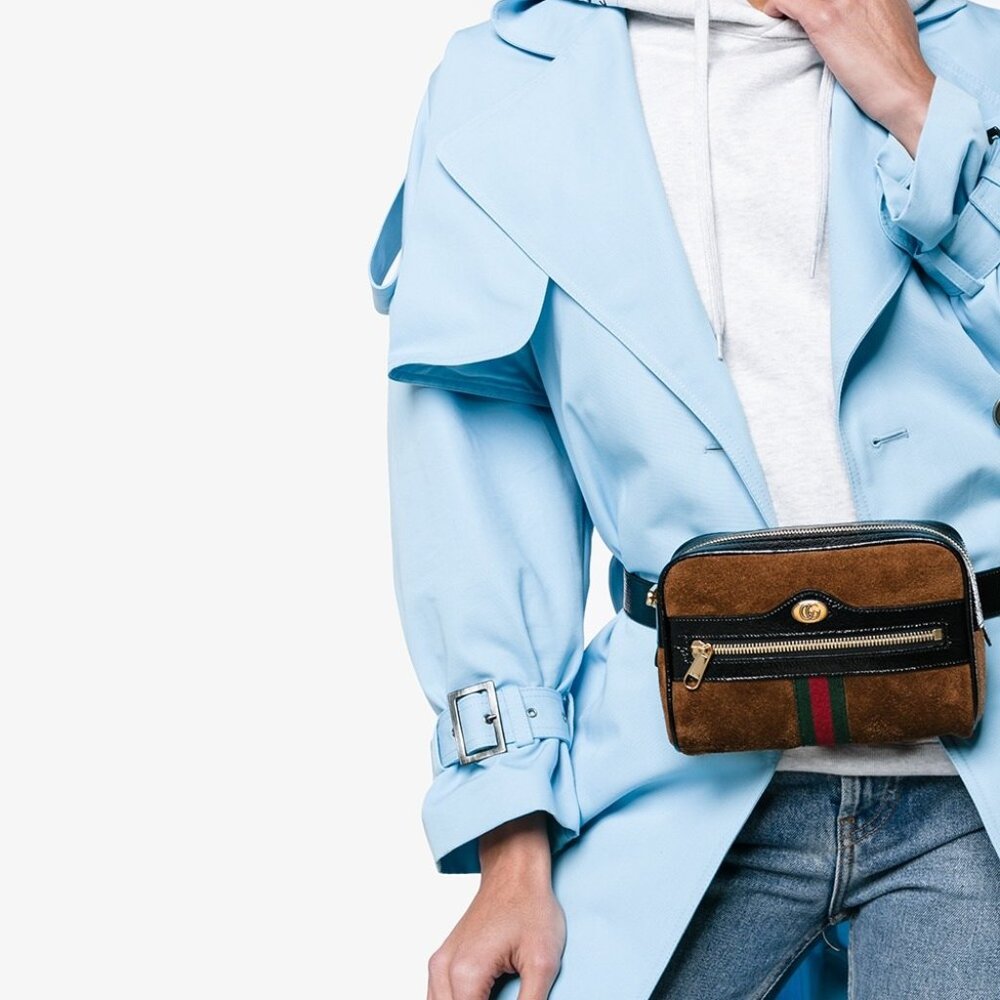 Gucci brown Ophidia Suede Belt Bag - Picture 4 of 14